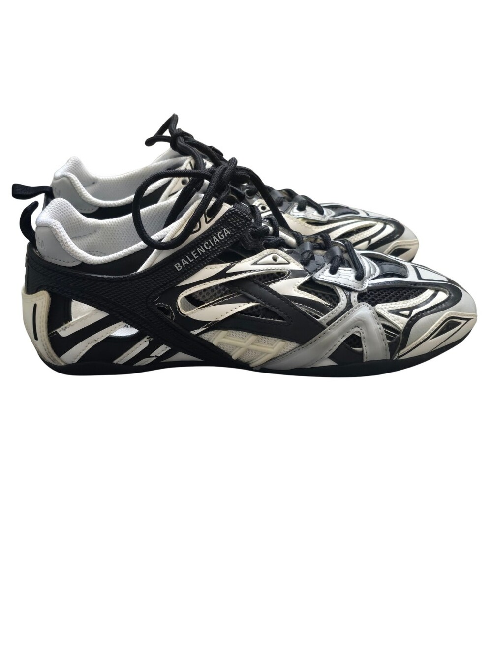 Balenciaga Drive Black White Low Profile Designer Sneakers Size 38